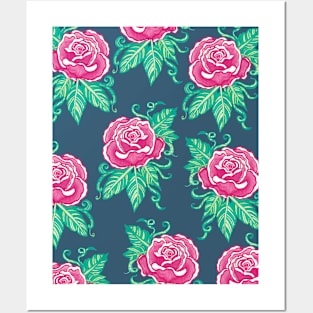 Rose Pattern Posters and Art